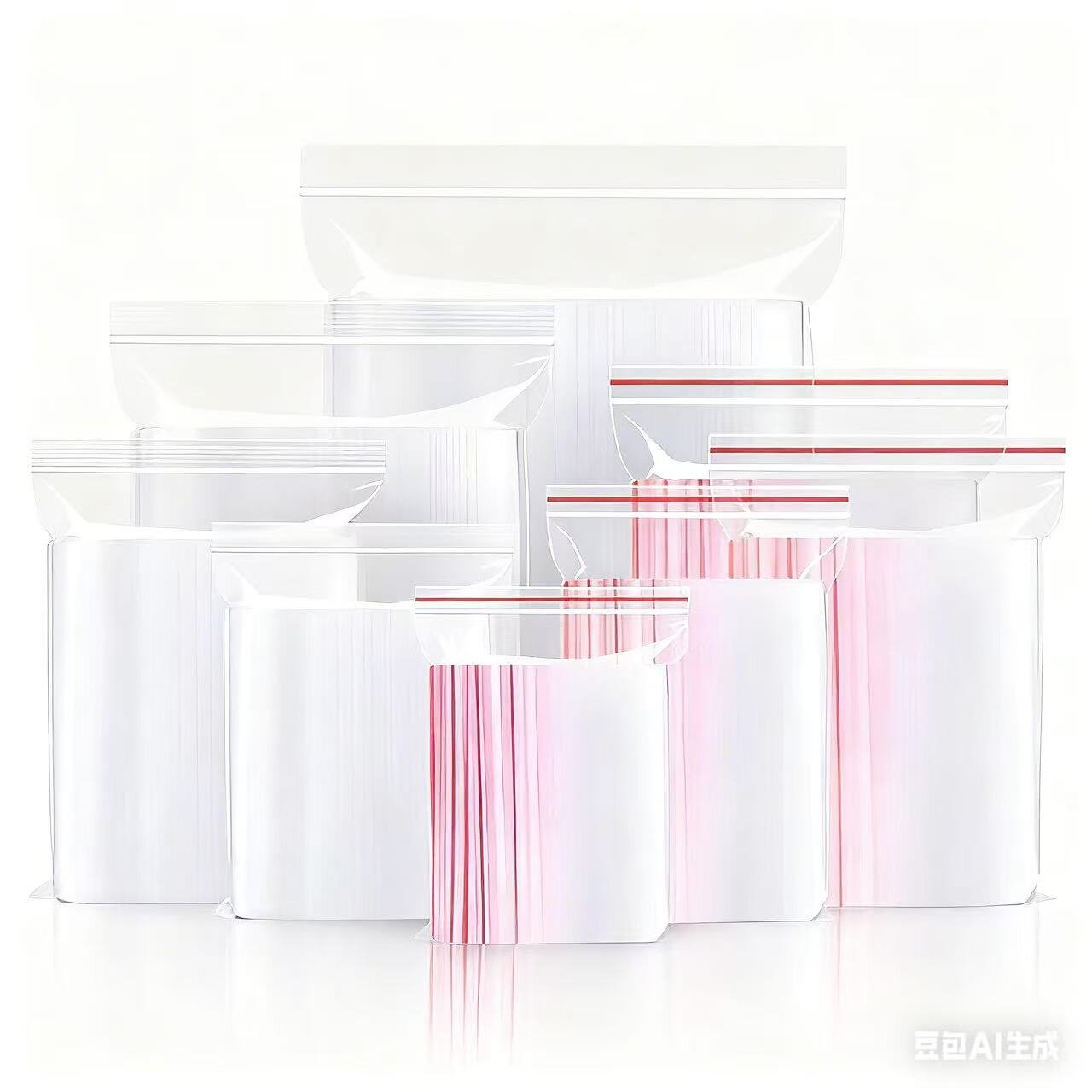 厂家直供加厚防潮打包材料拼豆收纳袋透明PE迷你自封袋首饰密封袋