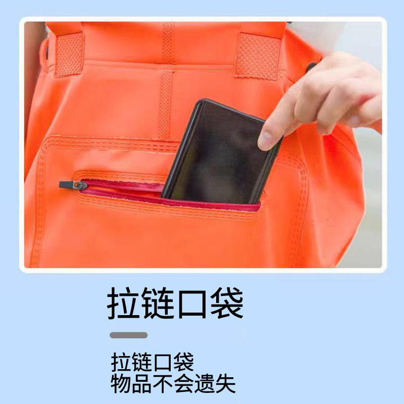 下水裤半身雨裤防水衣服女抓捕鱼连体全身渔皮涉水衩裤子加厚雨鞋
