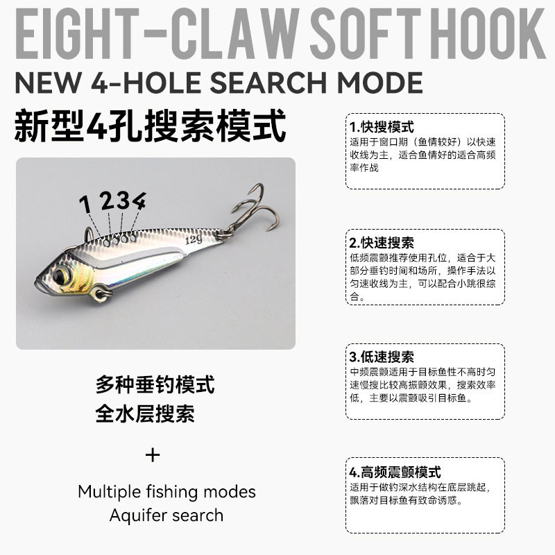 铅包铜龙牙逗逗金属VIB 7g/10g路亚饵震动亮片假饵翘嘴鳜鱼鲈鱼