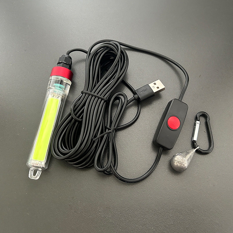 跨境工厂现货5V水下诱鱼灯集鱼灯led冰钓海钓绿光蓝光灯lampu