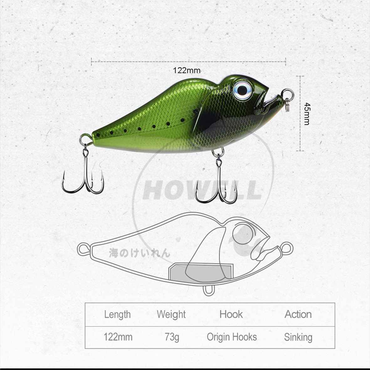 铅笔VIB122mm 73g hard artificial plastic crankbait Swim Bait,户外/登山/野营/旅行用品,台钓饵,淘宝优惠券,粉丝福利购,淘宝优惠卷