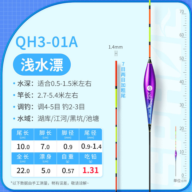 小凤仙纳米浮漂浅水漂鲫鱼鲤鱼飘高灵敏野钓鱼漂加粗醒目浮漂渐细