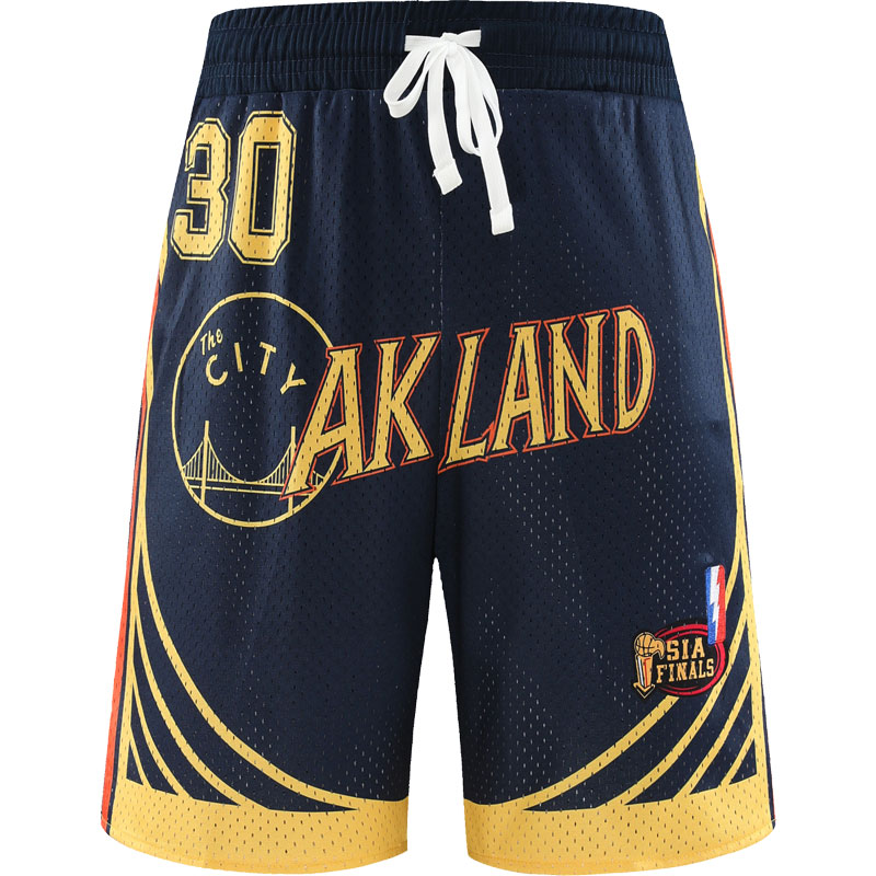 双层速干美式库里冠军篮球裤运动训练网眼透气带口袋四分球裤