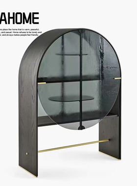 Gallotti&Radice意式极简钢化玻璃餐厅酒柜轻奢Soda客厅玄关储物