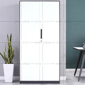 办公室文件柜铁皮资料档案柜白色财务凭证柜员工储物黑色矮柜带锁