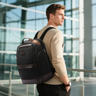 BOPAI博牌大容量双肩包男士高端商务通勤电脑包出差旅行16寸背包