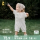 童泰婴儿短袖 莫代尔棉女宝宝衣服女童外出提花哈衣爬服 连体衣夏季