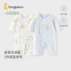 童泰婴儿连体衣夏季 哈衣新生儿爬服空调服提花 纯棉男女宝宝薄款