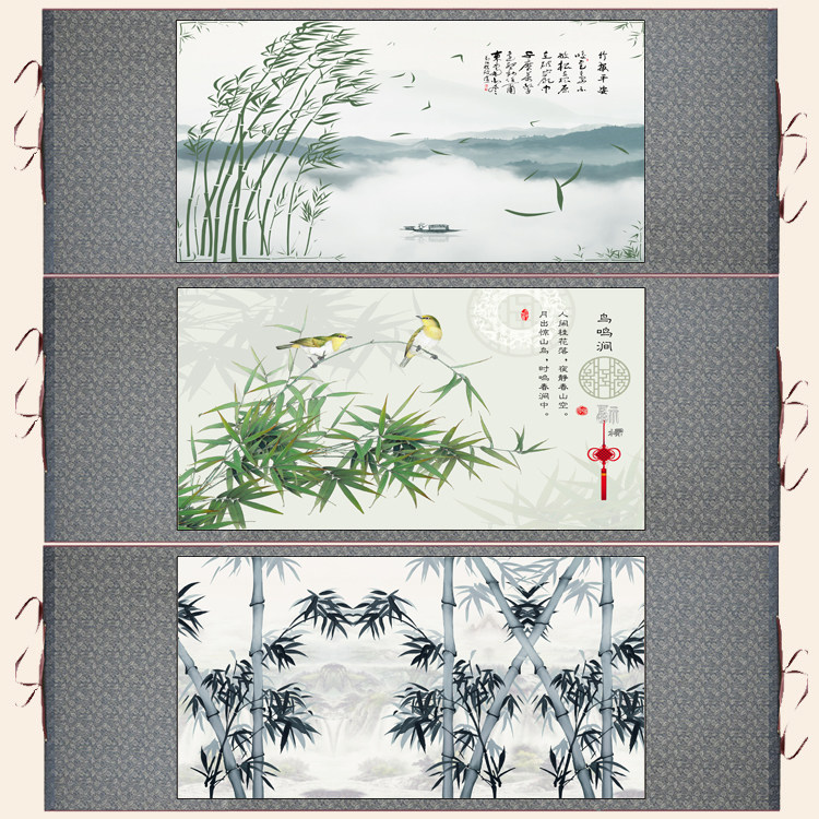 竹报平安国画材质细腻柔软