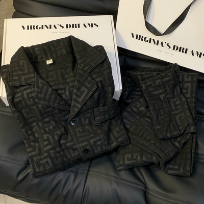 情侣德绒睡衣秋冬季珊瑚绒长袖