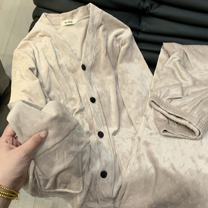 海岛绒男士睡衣秋冬季珊瑚绒加绒加厚长袖高级感保暖家居服套装,女士内衣/男士内衣/家居服,睡衣/家居服套装,淘宝优惠券,粉丝福利购,淘宝优惠卷