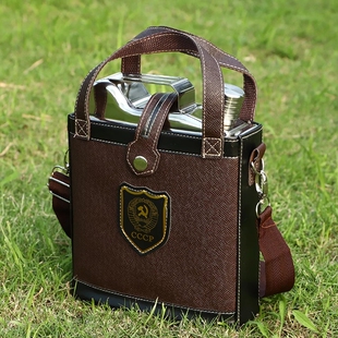 德国不锈钢酒壶小酒壶随身户外便携式 5斤6斤7斤加厚高档扁酒瓶桶