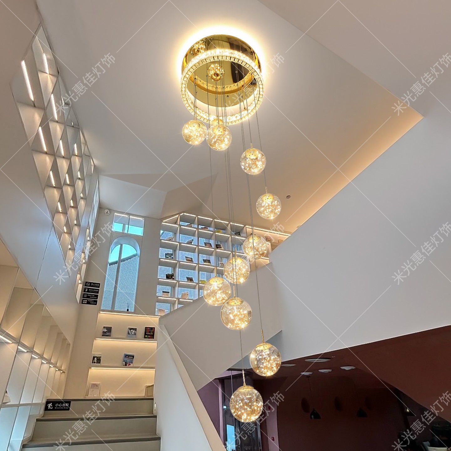 别墅楼梯间挑空长吊灯2025新款网红挑高复式楼loft公寓中空客厅灯,家装灯饰光源,LOFT/复式住宅/楼梯吊灯,淘宝优惠券,粉丝福利购,淘宝优惠卷