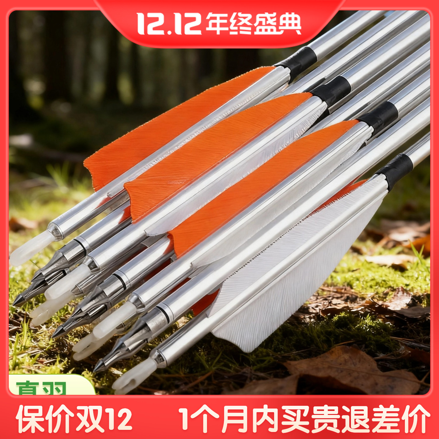 真羽铝箭铝合金箭支12支装