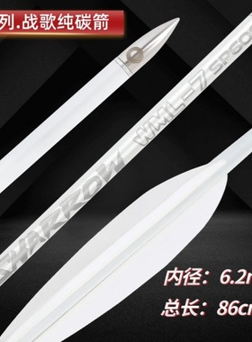 战歌纯碳箭云之列千三碳素箭真羽纯碳箭支反曲美猎传统弓白色碳箭