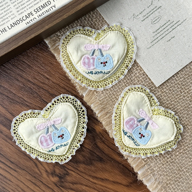 春款布艺花边蛋糕bb夹胸针材料甜美时尚儿童饰品服装鞋袜配饰材料