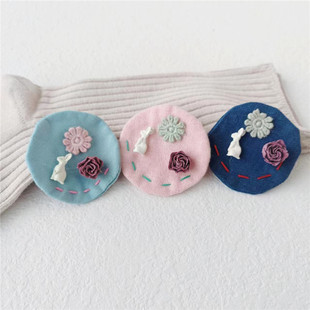 棉麻手工 韩国布艺简约动物卡通儿童可爱森林系女款 徽章胸针别针