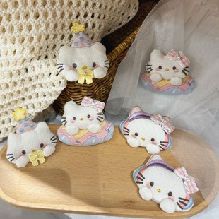 韩式布艺森系卡通KT猫玩偶胸针Kitty小猫咪少女可爱儿童发夹饰品