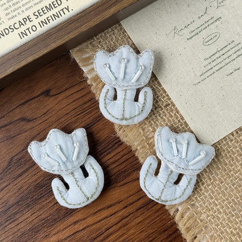 卡通布艺纯色春日清新郁金香发饰配件DIY手工帽子服装饰充棉辅料