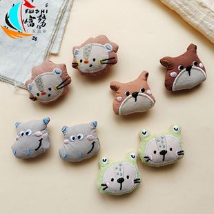 森系布艺充棉卡通配饰可爱小熊狮子公仔胸针头饰服装DIY辅料玩偶