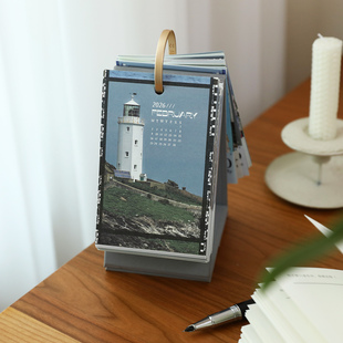 时枝 365天旅行台历一日一页ins桌面摆件日历 2026新款