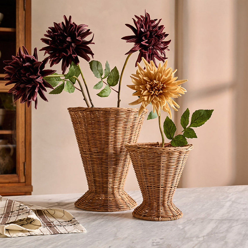 养花瓶子藤编花器装饰外壳手工制