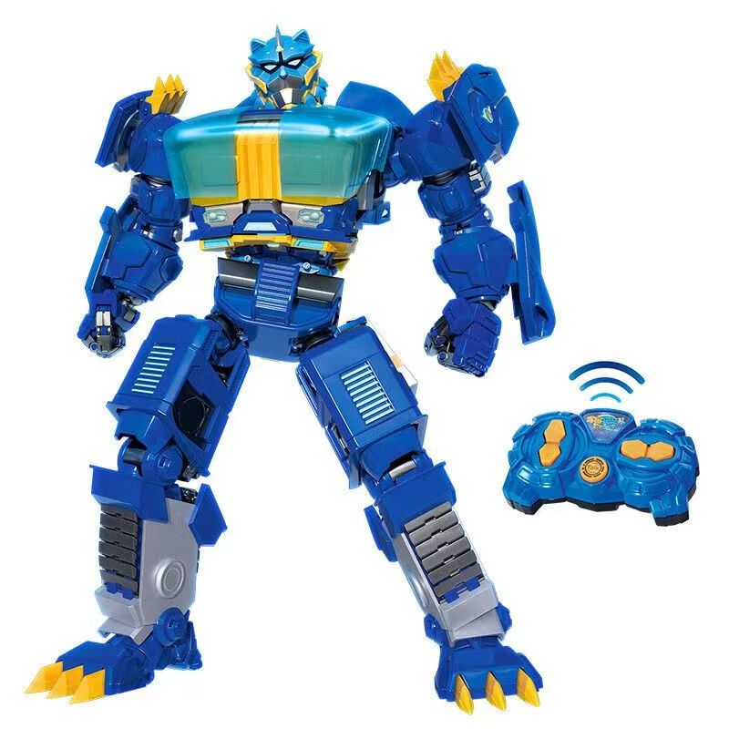 伟易达宇宙护卫队之超甲恐龙队风暴机甲遥控发光发声变形儿童玩具