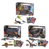 TOMY多美 安利亚侏罗纪世界战斗卡霸王龙三角龙恐龙套装 玩具礼物