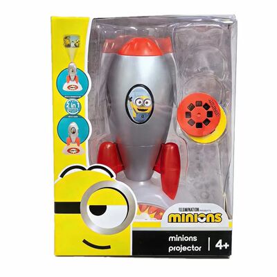 minions小黄人火箭投影机投影仪神偷奶爸儿童益智发光灯玩具