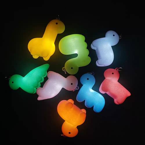 宇宙萌吉植绒发光款小恐龙挂件全套可爱卡通钥匙扣背包挂饰