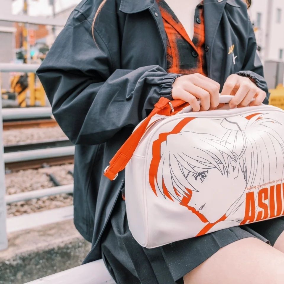 日系动漫卡通一体单肩斜挎包角色趣印学生休闲潮流通勤包包旅行