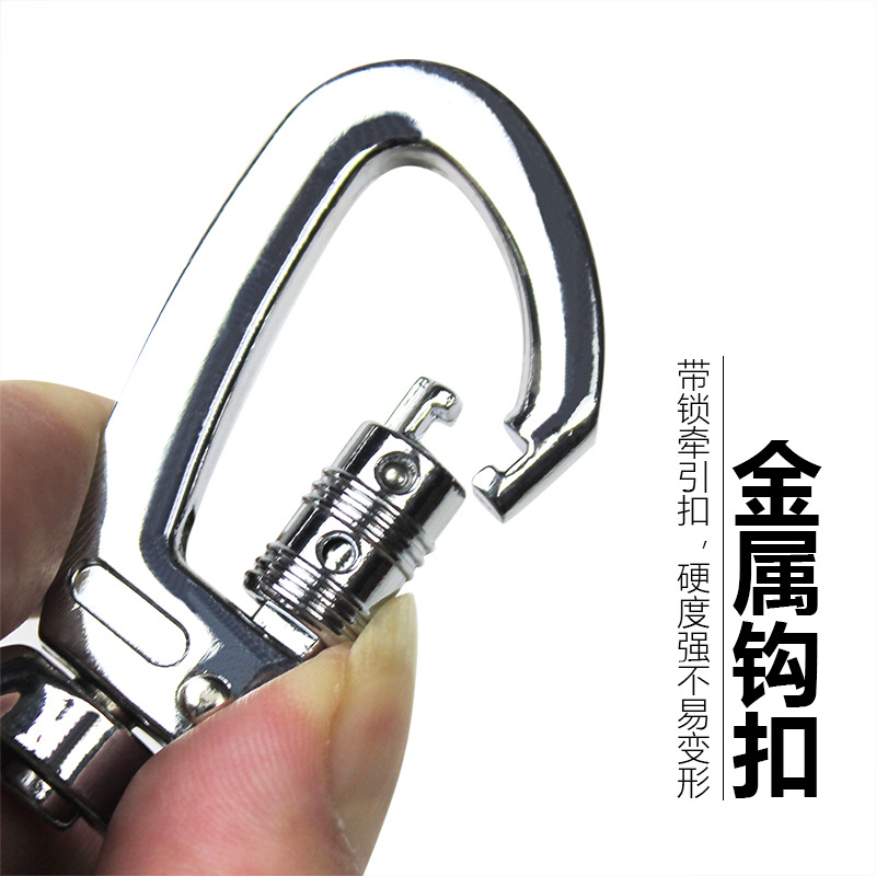 中大型犬狗狗牵引绳尼龙编织不勒手合金勾扣外出遛狗绳舒适防爆冲