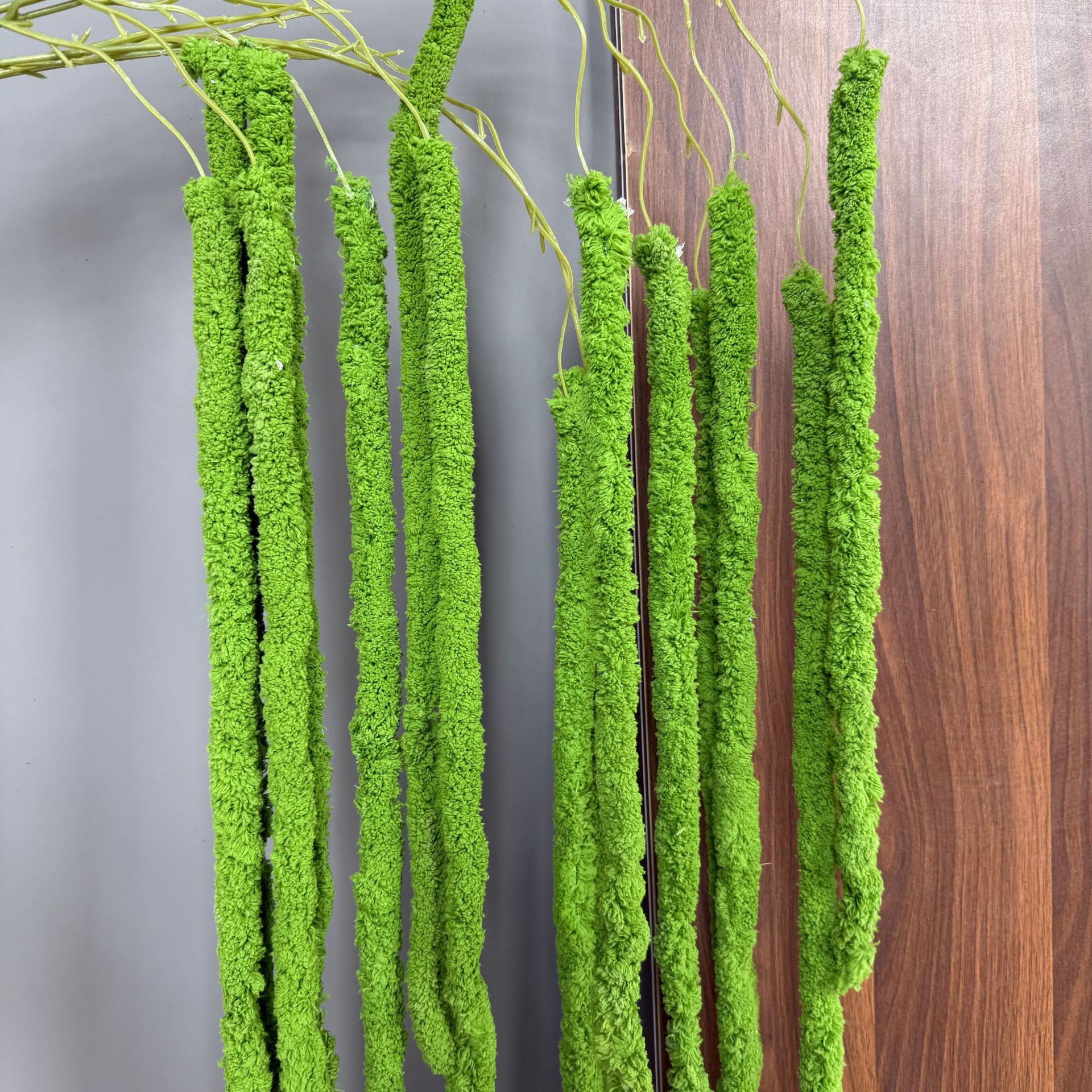 毛线吊米垂挂仿真花婚庆插花装饰小众婚礼婚礼流苏柔丽丝布置假花