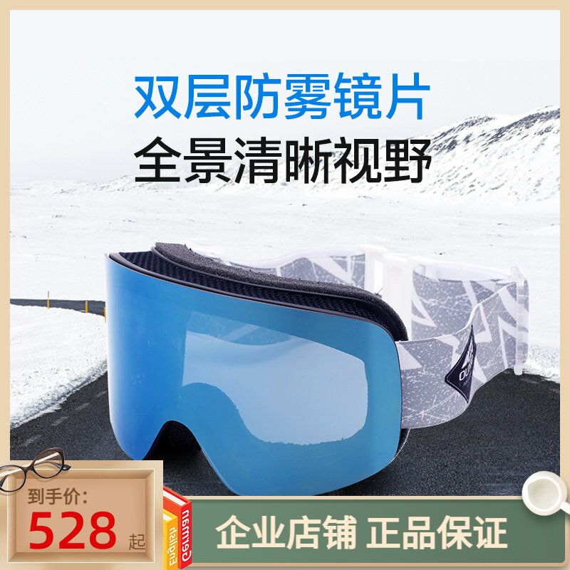 高特滑雪眼镜男女嘻哈双层防雾滑雪装备护目镜大球面雪镜GT66501