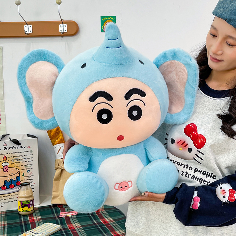 蜡笔小新变身大象毛绒玩具公仔