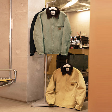 MRA男装 底特律棉服谷仓工装帆布夹克巴恩风加绒短款加厚外套冬款