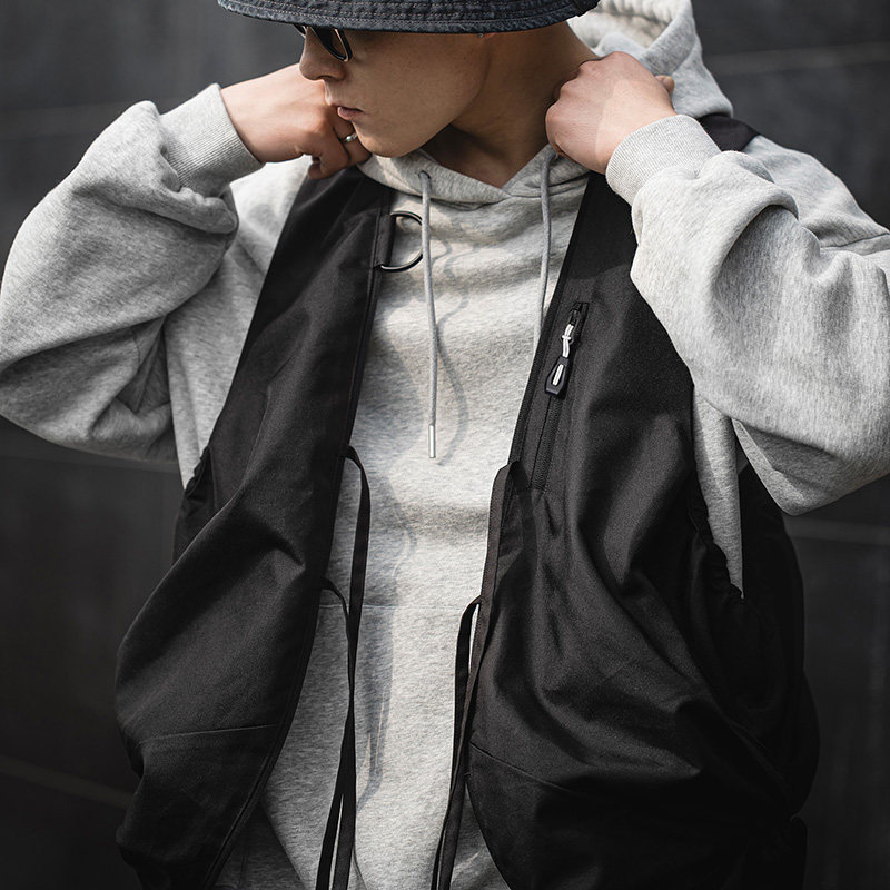 MRA男装 涡轮多功能战术马甲包多口袋二用背心户外机能挎包外套潮,男装,常规马甲,淘宝优惠券,粉丝福利购,淘宝优惠卷