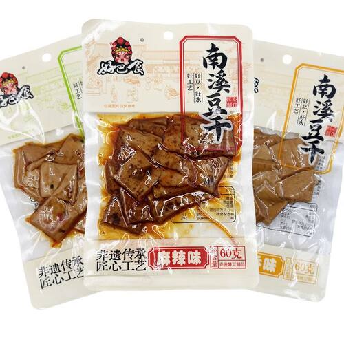 好巴食南溪豆干60g五香泡椒麻辣豆腐干独立袋装休闲零食四川特产