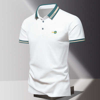 翻领高档商务休闲短袖t恤夏季