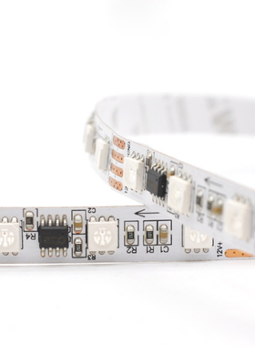 5050白色外置IC WS2818断点续传 60灯编程流水跑马幻彩灯带