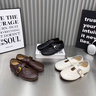 复古休闲气质玛丽珍乐福鞋 英伦风洛克单鞋 女软皮平底皮带扣皮鞋