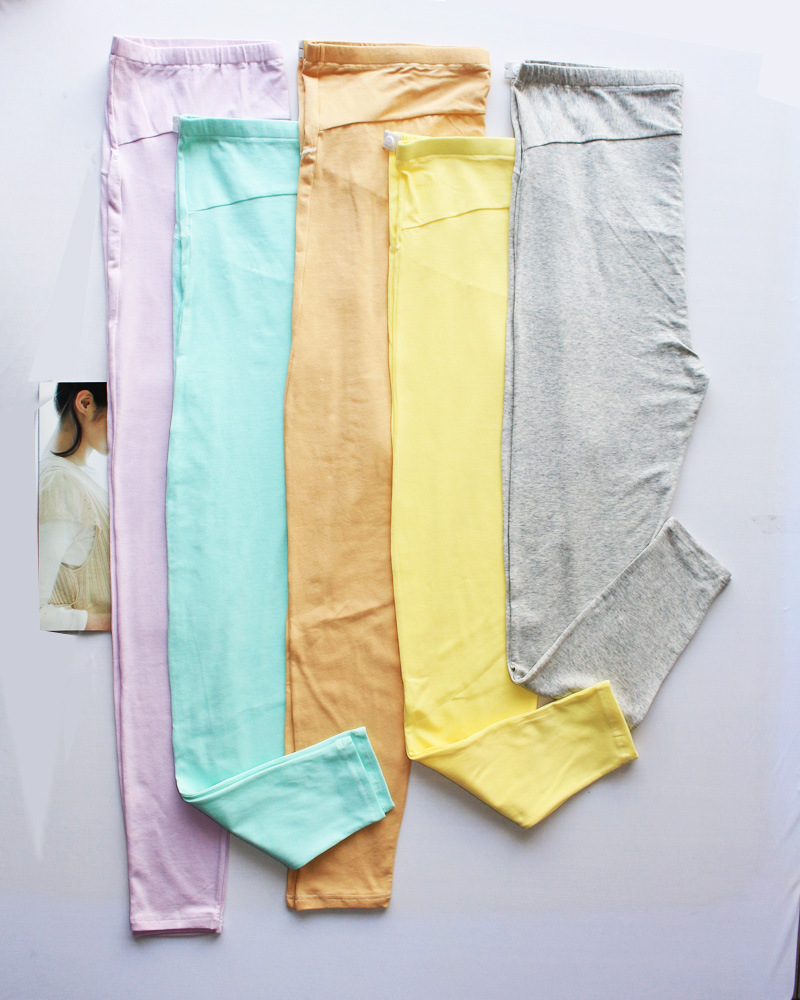 大码孕妇裤纯棉秋裤 弹力高腰托腹裤外穿打底裤