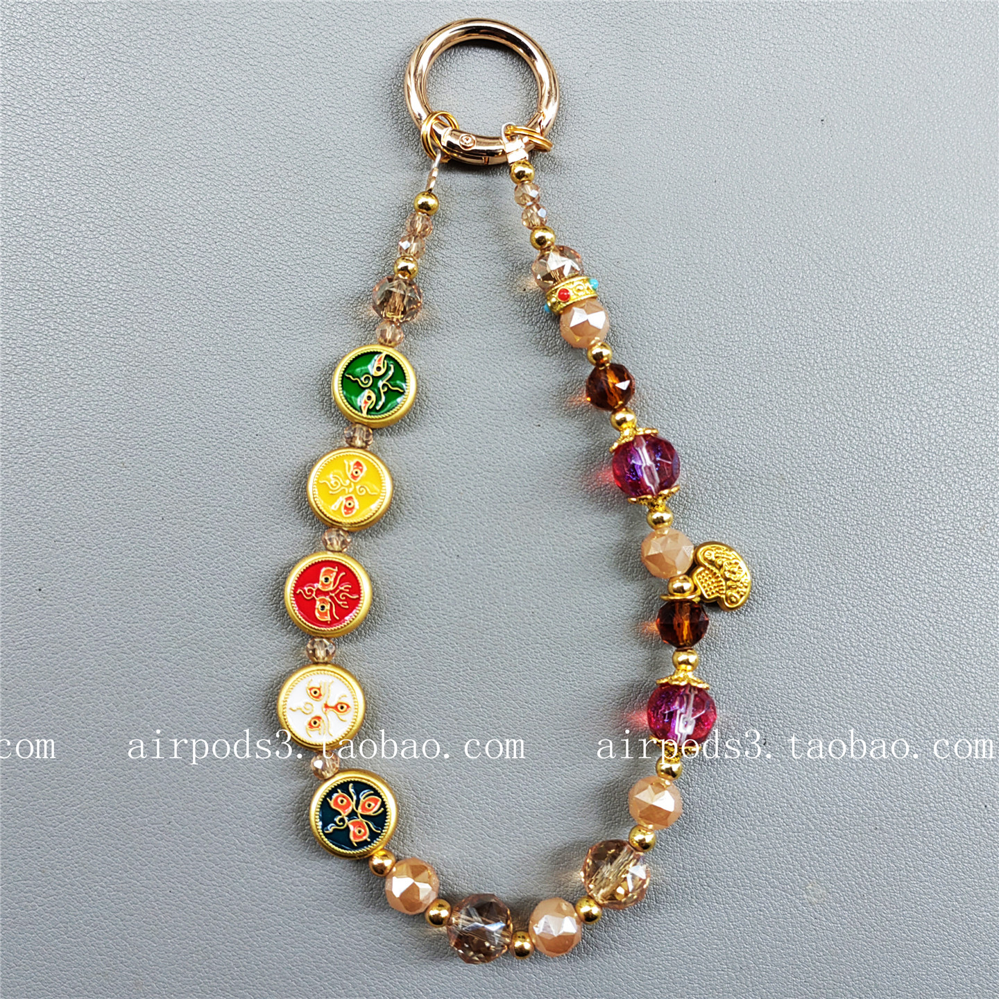 新年款原创民族风元宝手机挂绳ccd相机手腕挂绳拍立得挂链配饰di