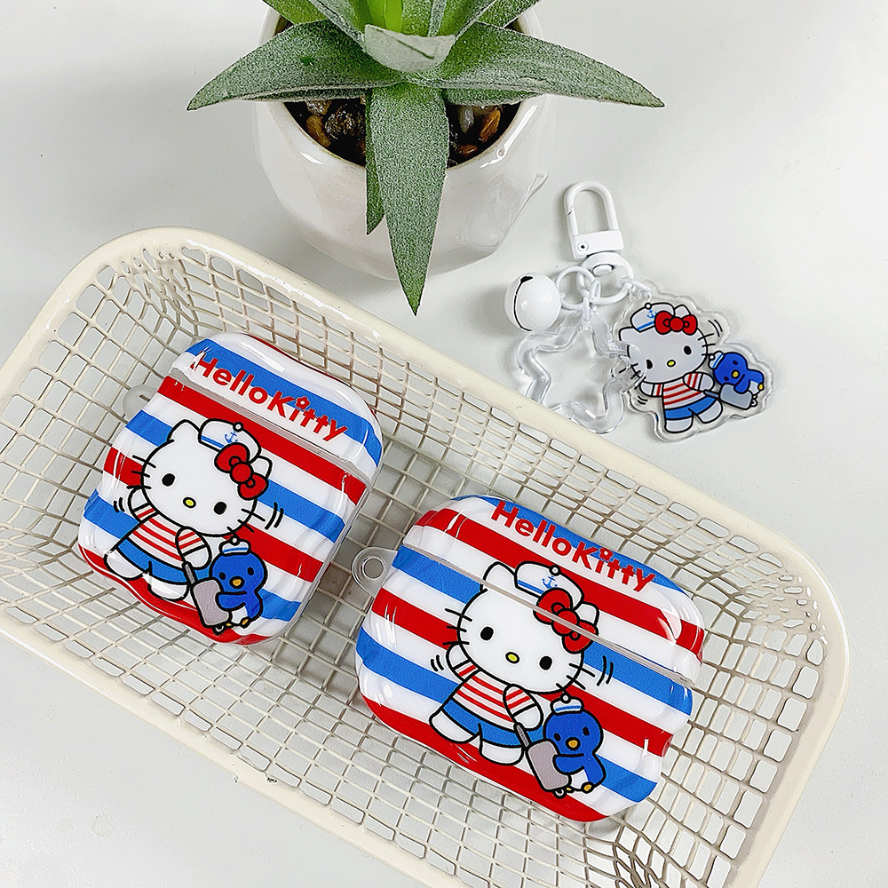 airpods3保护套海军风KT猫苹果airpodspro3无线蓝牙耳机壳4代卡通