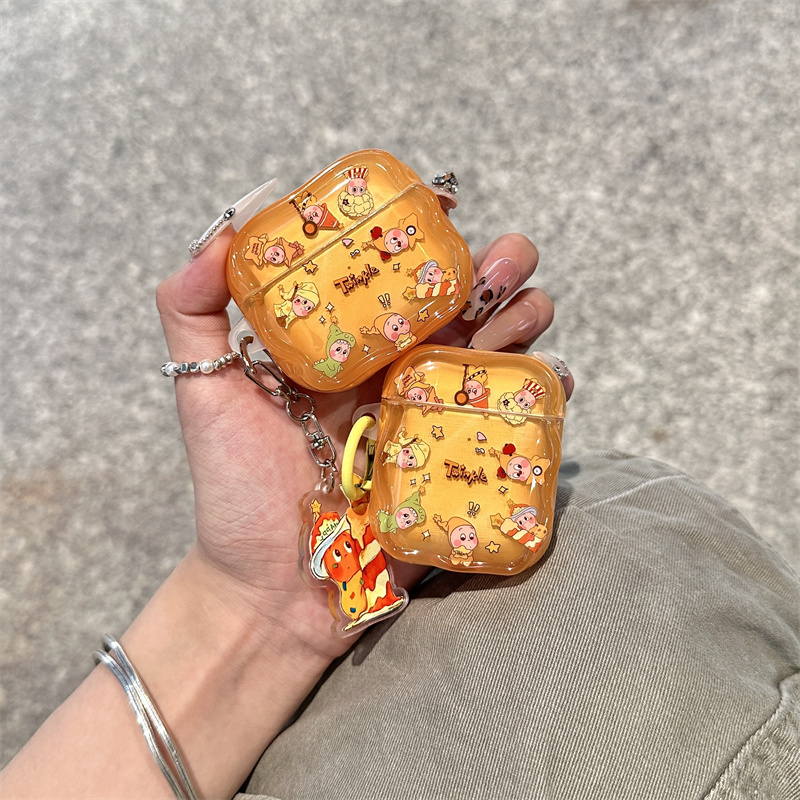 airpods3保护套卡通可爱星星人苹果4代无线蓝牙耳机壳pro3软壳潮