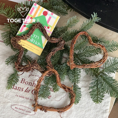 【2025圣诞】苁丛 圣诞花环基底 星星月牙爱心花环藤圈 diy藤环