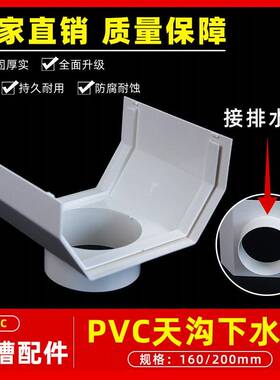 PC水水槽天沟檐沟屋簷雨接口水管配件/V圆75 110/落口水槽160/200