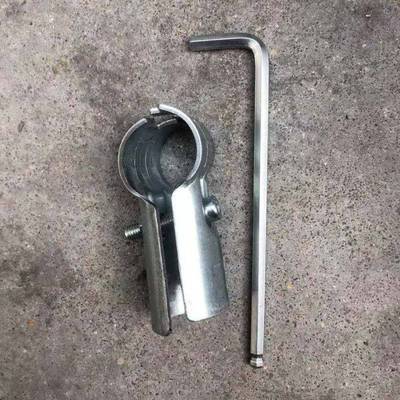 镀锌三管方管30X30圆衣通管接头晾架连接件25X25二通通直鱼池配件