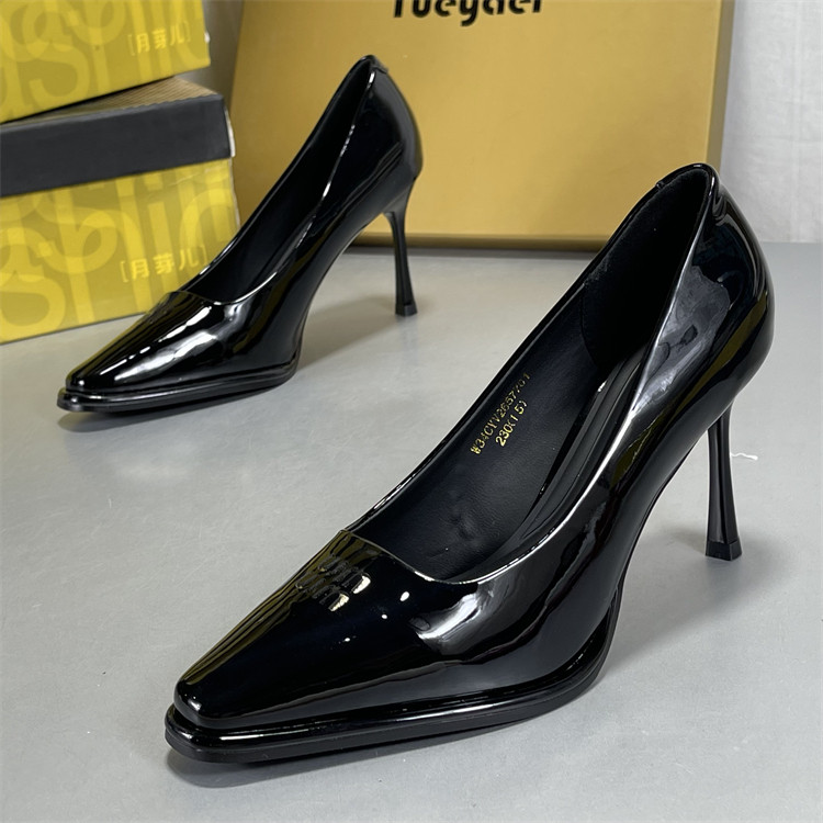 月芽儿漆皮高跟鞋女春新款气质名媛高级感不累脚细跟轻奢尖头单鞋,女鞋,浅口单鞋,淘宝优惠券,粉丝福利购,淘宝优惠卷