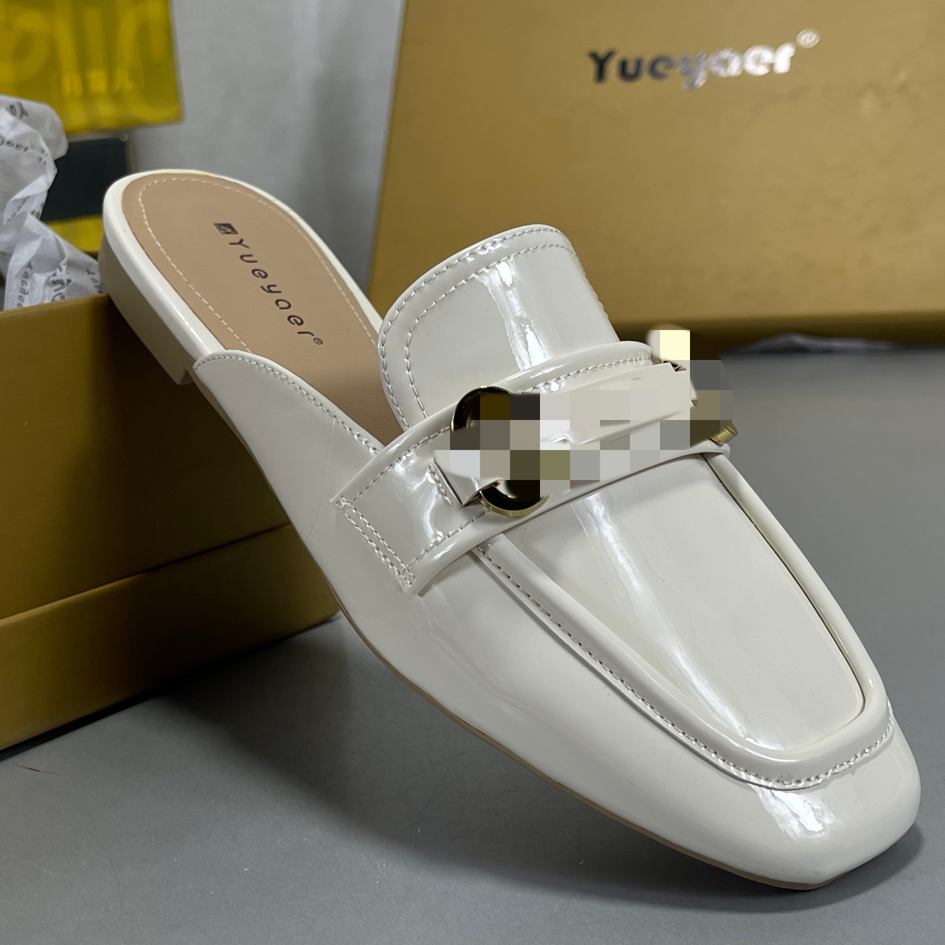 月芽儿羊皮包头拖鞋方头平底春夏法式真皮外穿穆勒鞋勃肯拖鞋女,女鞋,其他拖鞋,淘宝优惠券,粉丝福利购,淘宝优惠卷